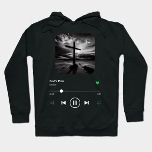 God's Plan, Drake, Music Playing On Loop, Alternative Album Cover Hoodie